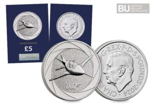 2024 Six Decades of James Bond 1980s £5 BU CC Certified