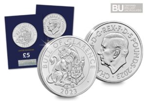 2023 UK Bull of Clarence £5 BU CC Certified