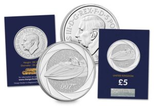 2024 Six Decades of James Bond 1990s £5 BU CC Certified
