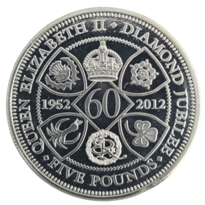 2012 TDC Diamond Jubilee £5 Proof Coin in Capsule