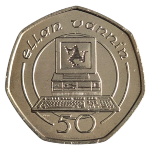 1988 Isle of Man Personal Computer Large Uncirculated 50p