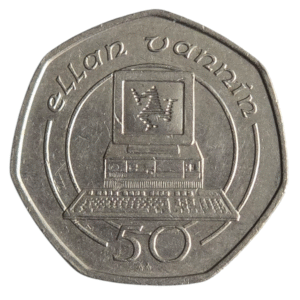 1990 Isle of Man Personal Computer Large Circulated 50p