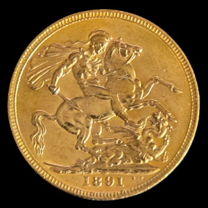 1891 Queen Victoria Jubilee Head Full Sovereign - London