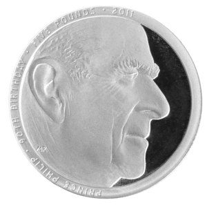 VAT FREE: 2011 Prince Philip £5 56.56g Silver Proof Piedfort Coin in Capsule