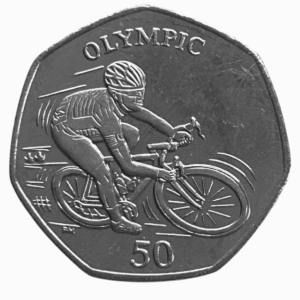 2012 Isle of Man Mark Cavendish Olympic 50p Circulation Coin