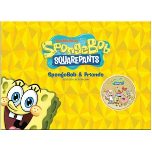 2025 Tuvalu Spongebob Squarepants $1 Coloured Coin in Perth Mint Pack
