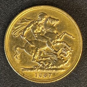 1887 Queen Victoria Young Head Full Sovereign - Sydney