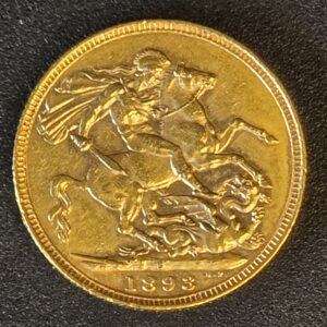 1893 Queen Victoria Veiled Head Full Sovereign - London