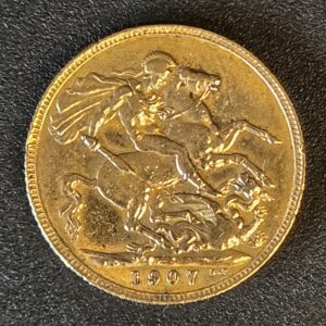 1907 King Edward VII Full Sovereign - London