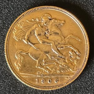 1906 King Edward VII Half Sovereign - London