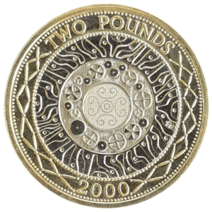 2000 Technology UK £2 BU Coin in Capsule