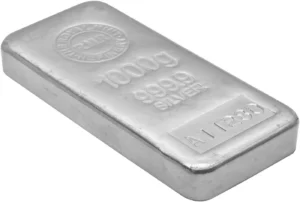 1kg (1000g) Silver Cast Royal Mint Refinery RMR Bar with Certificate