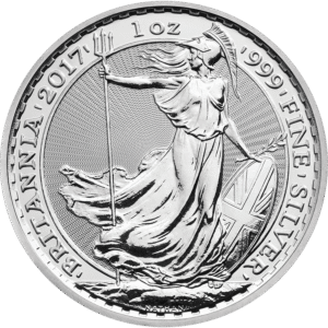 2017 UK Britannia Queen Elizabeth 1 oz Silver Bullion Coin
