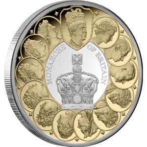 2025 Niue Monarchs of Britain $1 Gold Plated Silver Proof <br><i>Limited Edition: 500</i>