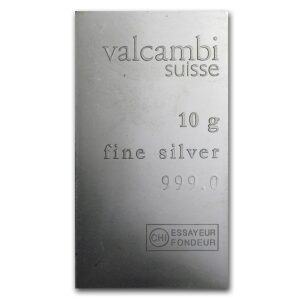 Valcambi Suisse 10g 999 Fine Silver Bar