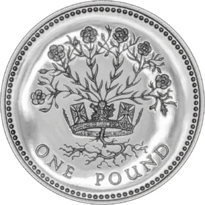 1986 UK Coin £1 Silver Proof Irish Flax in Coronet Coin in Capsule