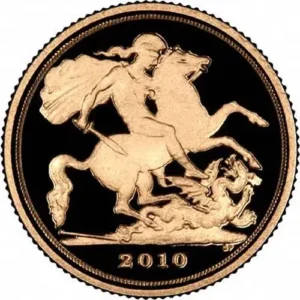 2010 Queen Elizabeth II Proof Quarter Sovereign in Capsule