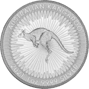VAT FREE: 2021 Kangaroo Australia Perth Mint 1 oz Silver Bullion Coin
