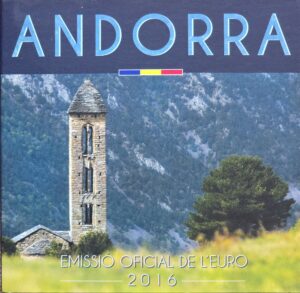 2016 Andorra Official Annual 8-Coin 3.88 Euro Mint Set