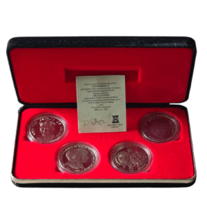 1981 Royal Wedding Set of four Crown Medals Cu-Ni Diamond Finish Set