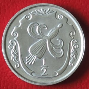 1984 Isle of Man 1/2p Silver Proof Coin in Capsule