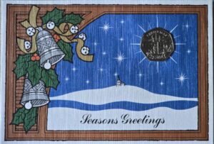 1989 Isle of Man Christmas 'Tram Car' 50p Proof 'BB' Coin Card