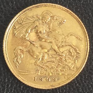 1909 King Edward VII Half Sovereign - London