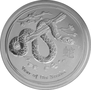 2013 Series II - Year of the Snake Perth Mint Lunar 1/2 oz Silver Bullion Coin