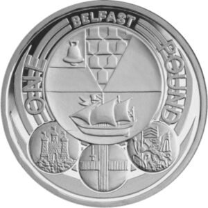 2010 Belfast UK £1 Silver Proof Coin in Capsule