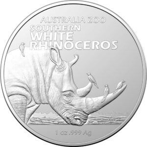 2023 Royal Australian Mint Zoo - Southern White Rhinoceros 1 oz Silver Bullion Coin