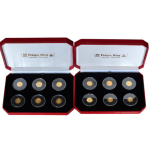 1986-1997 Isle of Man Classic Gold Angel Privy Mark Collection of 12 Coins
