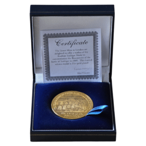 2005 Battle of Trafalgar Gold Plated Medal Box COA