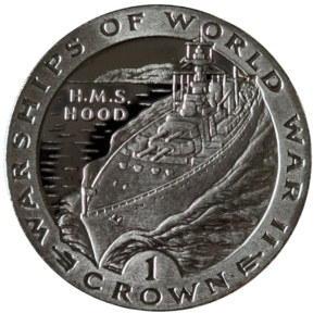 1993 Gibraltar HMS Hood 1 Crown BU in Capsule