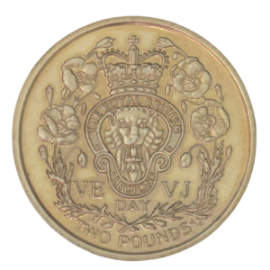 1995 Isle of Man - VE VJ Day £2 Virenium Coin in Capsule