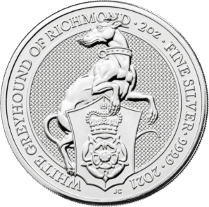 2021 UK Greyhound of Richmond 2 oz Silver Bullion Coin