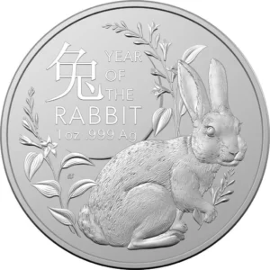 2023 Year of the Rabbit Royal Australian Mint Lunar 1 oz Silver Bullion Coin