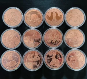 Full Lunar Set of Copper 1 Oz Rounds from Golden State Mint