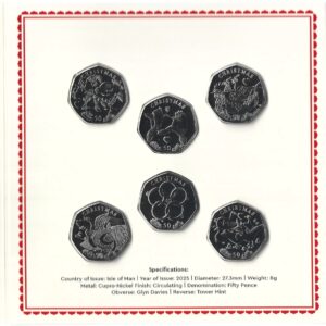 2025 Isle of Man - 12 Days of Christmas (Part 1) 50p Coin Set