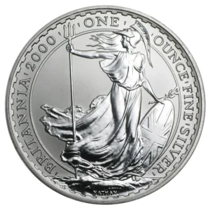 2000 Britannia Silver 1 Oz Bullion Coin in Capsule