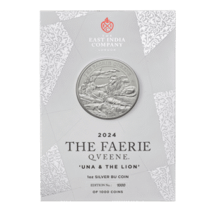 2024 St Helena The Faerie Qveene Una and the Lion 1 Oz BU Silver Bullion Coin in Pack