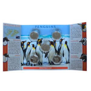2018 Falkland Penguins 50p Series: Complete Set with Album - Cupro Nickle BU