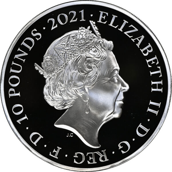 2021 UK The Gothic Crown – Quartered Arms 5 Oz Silver Proof PF70