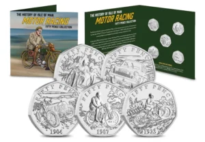 2024 Isle of Man Motor Racing 50p Coin Set from WM