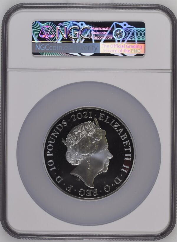 2021 UK The Gothic Crown – Quartered Arms 5 Oz Silver Proof PF70