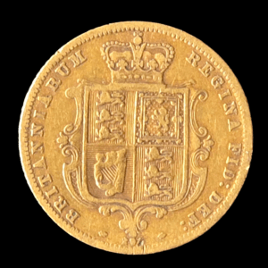 1872 Queen Victoria Shield Back Half Sovereign - London