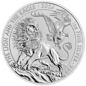 2026 UK The Lion and the Eagle 1 oz Silver Bullion Coin
