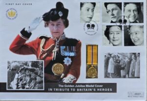 2002 Golden Jubilee Half Sovereign in Mercury Coin Cover