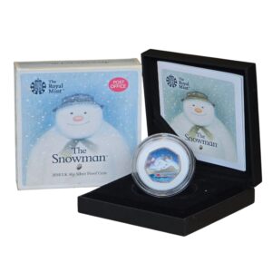 2018 Snowman Christmas 50p Silver Proof (PO Black Box)