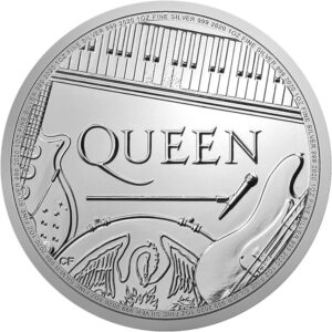 2020 UK Music Queen 1 oz Silver Bullion BU Coin in Capsule