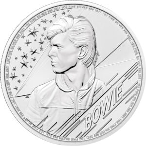 2021 UK David Bowie 1 oz Silver Bullion BU Coin in Capsule